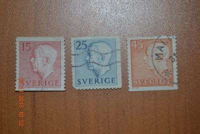 Лот: 12645526. Фото: 1. Марки Швеции 1960-х годов. Король. Марки