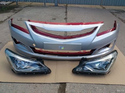 Лот: 13664736. Фото: 1. Бампер Фара на Hyundai Solaris... Оптика и освещение