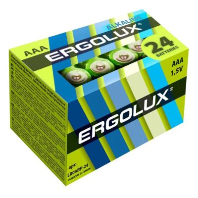 Лот: 24541014. Фото: 1. Батарейка Ergolux LR03 (AAA... Батарейки, аккумуляторы, элементы питания