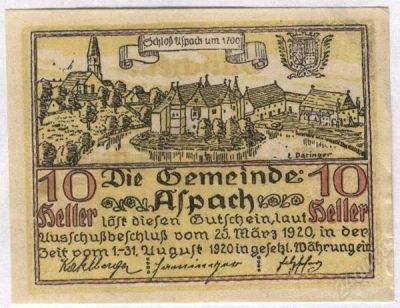 Лот: 1420162. Фото: 1. Австрия. Нотгельд. 10 геллер 1920г... Германия и Австрия