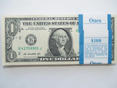 Лот: 19822641. Фото: 1. Банкнота 1 доллар США. Америка