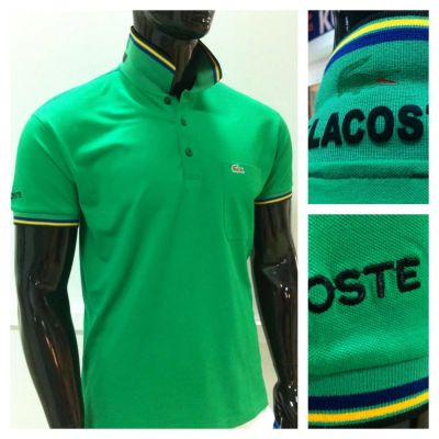 Лот: 4576602. Фото: 1. Мужское поло "Lacoste" (зеленое... Футболки, поло