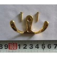 Лот: 12940115. Фото: 1. Крючок 1010, двойной, мет, золото... Аксессуары для ванной