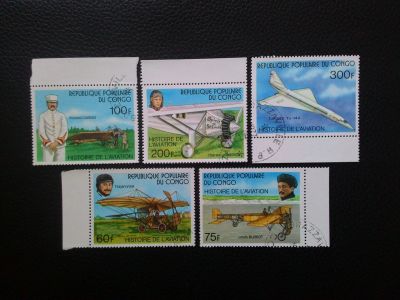 Лот: 11962409. Фото: 1. 1977. Конго. Самолеты. Полная... Марки