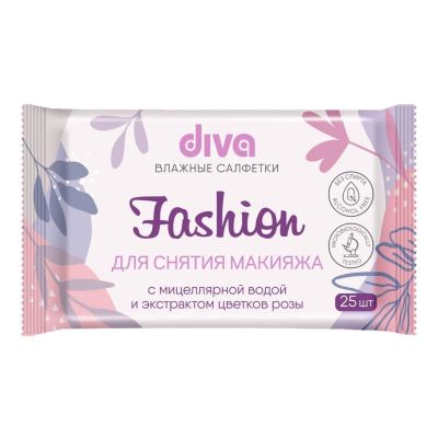 Лот: 25133546. Фото: 1. Салфетки влажные Diva, Fashion... Средства личной гигиены 