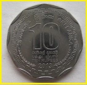Лот: 15832663. Фото: 1. Шри-Ланка 10 рупий 2013 (№). Азия