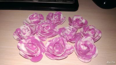 Лот: 17307936. Фото: 1. цветки головки цветков роза мраморная... Материалы для ручной работы