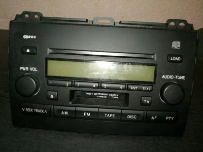 Лот: 12638700. Фото: 1. Штатное головное устройство Toyota... Автомагнитолы