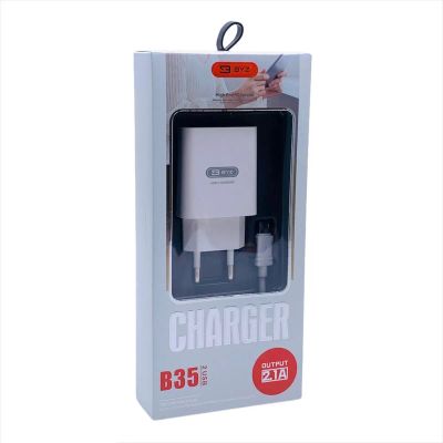 Лот: 22149714. Фото: 1. СЗУ BYZ B35m 2*USB+Micro 2.1A... Зарядные устройства, блоки питания, адаптеры сетевые для смартфонов