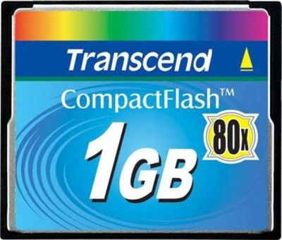Лот: 4248509. Фото: 1. Transcend 1GB Compact Flash (CF... Карты памяти