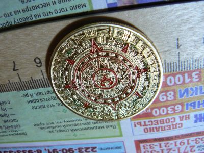 Лот: 12714465. Фото: 1. Сувенир - монета "Золото ацтеков... Памятные медали