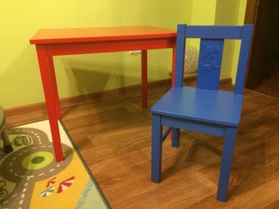 Лот: 6891326. Фото: 1. Столик и стульчик из ikea. Другое (дети растут)