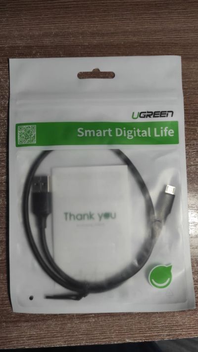 Лот: 16355623. Фото: 1. Ugreen кабель Usb -Microusb! черный... Дата-кабели, переходники