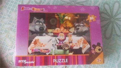 Лот: 9912153. Фото: 1. Пазл маша и медведь 80 дет. Пазлы