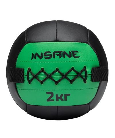 Лот: 22845336. Фото: 1. Медбол 2кг Insane IN24-WB100 зеленый. Фитнес, аэробика и гимнастика