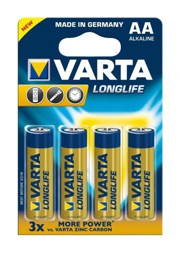 Лот: 7289847. Фото: 1. Батарейка LR6 VARTA LongLife BL4... Батарейки, аккумуляторы, элементы питания