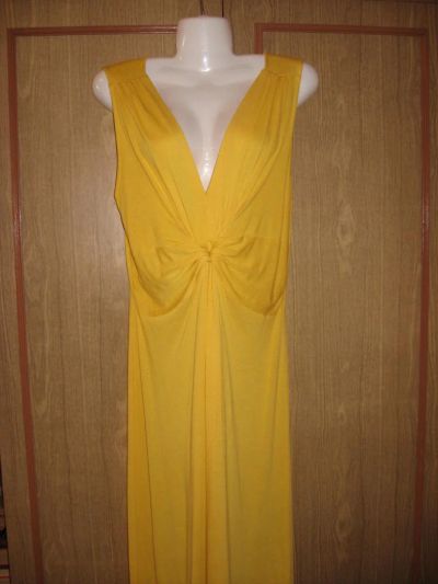 Лот: 4488399. Фото: 1. летнее желтое трикотажное платье... Платья