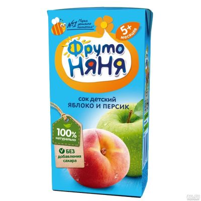 Лот: 18062163. Фото: 1. Сок «ФрутоНяня». Напитки