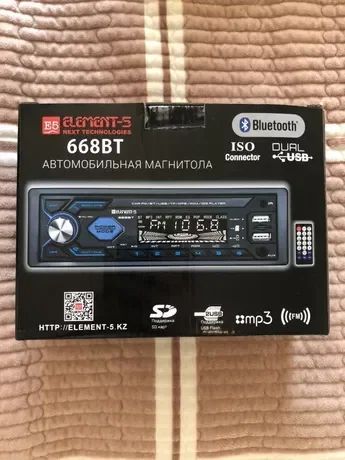 Лот: 15184790. Фото: 1. Автомагнитола Element - 5 668BT. Автомагнитолы