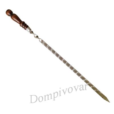 Лот: 19133715. Фото: 1. Шампур с деревянной ручкой нерж... Мангалы, грили, коптильни