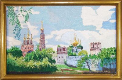 Лот: 96726. Фото: 1. Вышивка гладью (ручная) "Купола... Произведения