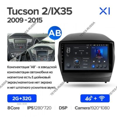 Лот: 20758666. Фото: 1. Магнитола Teyes X1 ix35 2009-2015. Автомагнитолы