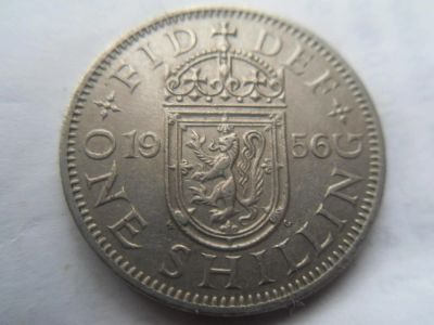 Лот: 10897273. Фото: 1. Великобритания 1 шиллинг 1956... Великобритания и острова