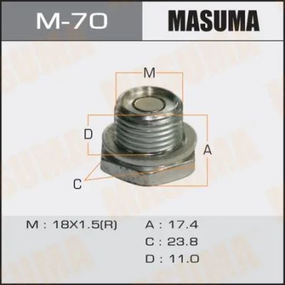 Лот: 17645091. Фото: 1. Пробка Masuma 70/M18x1.5 с магнитом... Расходные материалы