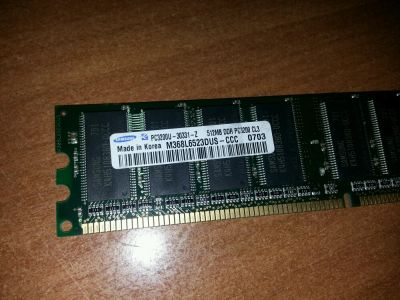 Лот: 9261951. Фото: 1. Samsung PC3200 512mb. Оперативная память