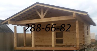 Лот: 11256343. Фото: 1. баня 5х6 с террасой 6х2 из бруса... Срубы, бани, дома