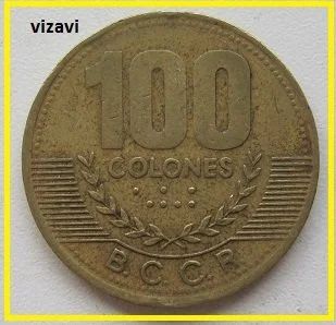 Лот: 16659074. Фото: 1. Коста-Рика 100 колонов 2000 (8... Америка