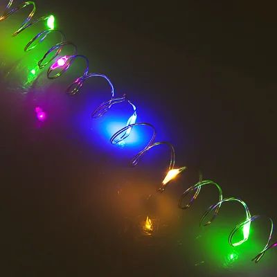 Лот: 18410792. Фото: 1. Гирлянда эл. нитка росы 1м, 10LED... Гирлянды, шарики, новогодние аксессуары