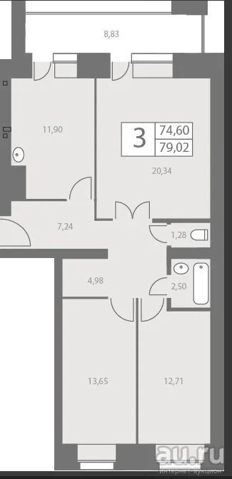 Лот: 12998598. Фото: 1. продам 3 ком квартира ЖК династия... Квартиры, студии
