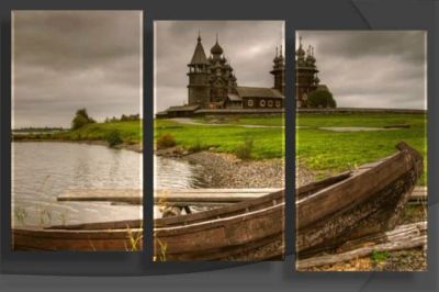 Лот: 8184087. Фото: 1. Модульная картина, Кижаночка. Холсты чистые