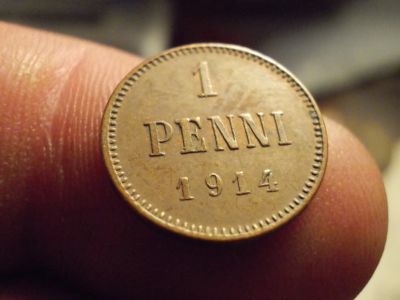 Лот: 12367994. Фото: 1. Великолепная 1 пенни 1914 года... Россия до 1917 года