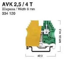 Лот: 8940195. Фото: 1. Клемма заземления AVK2,5/4T винтовая... Кабельные наконечники, клеммы, соединители