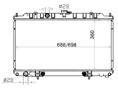 Лот: 8402259. Фото: 1. Радиатор nissan sunny B15 /bluebird... Двигатель и элементы двигателя