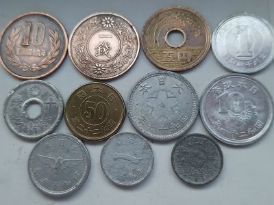 Лот: 25638872. Фото: 1. Набор монет Японии 11 шт. Наборы монет