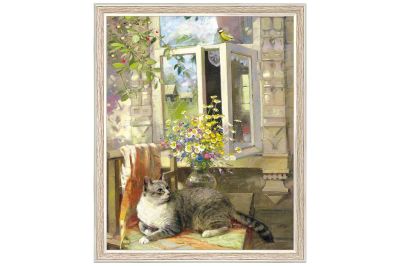 Лот: 23668104. Фото: 1. Репродукция в раме Hoff Случайная... Картины, гравюры