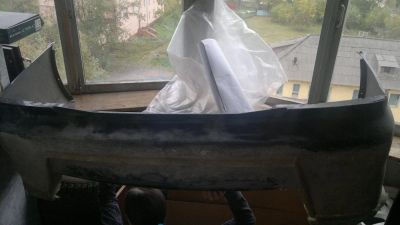 Лот: 3228397. Фото: 1. Бампер Honda Rafaga задний (синий... Кузов