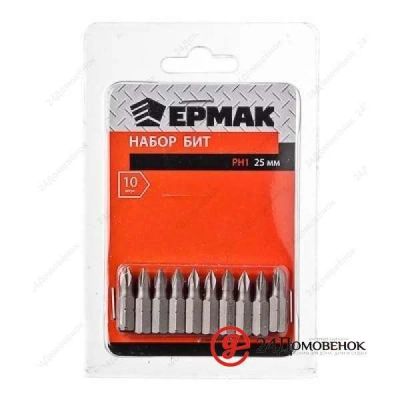 Лот: 12492164. Фото: 1. ЕРМАК Набор бит 10шт, PH1, 25мм... Другое (оснащение, оборудование, аксессуары)