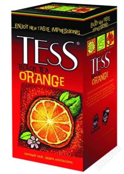 Лот: 2627833. Фото: 1. Чай черный листовой Tess Orange... Чай, кофе, какао