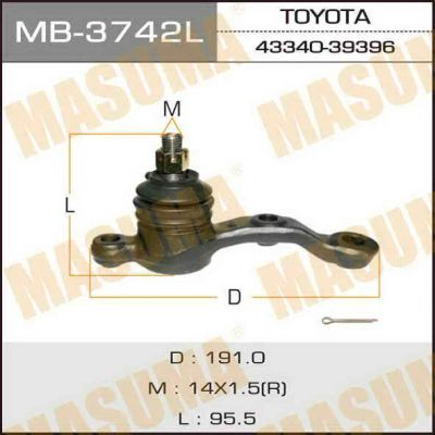Лот: 14383135. Фото: 1. Masuma MB-3742L Шаровая опора... Ходовая, подвеска, рулевое управление