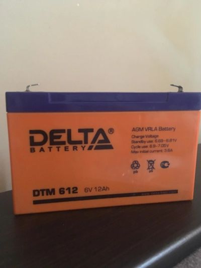 Лот: 11454992. Фото: 1. Аккумулятор Delta DTM 612. Аккумуляторы