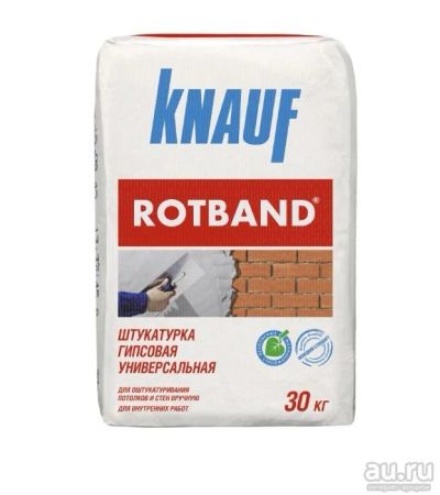 Лот: 13757470. Фото: 1. Knauf Rotband 30кг. Смеси, шпатлевки, цемент
