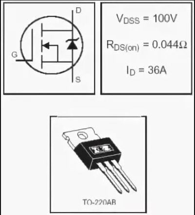 Лот: 10219438. Фото: 1. Транзистор полевой IRL540N (Logic-Level... Транзисторы