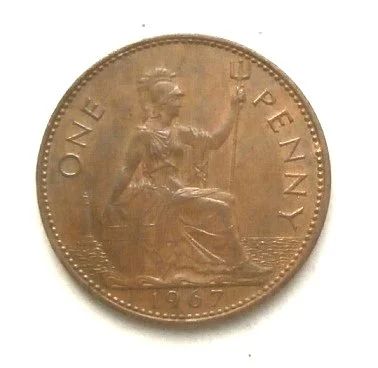 Лот: 16410485. Фото: 1. Великобритания 1 пенни 1967 -... Великобритания и острова