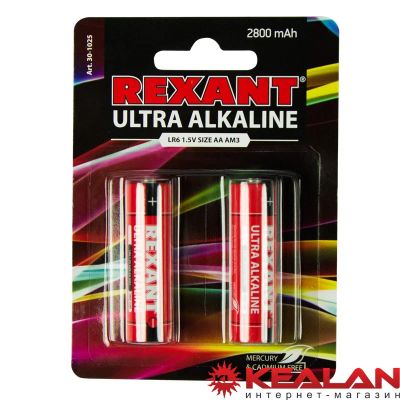 Лот: 8583938. Фото: 1. Rexant AA/LR6 ультра алкалиновая... Другое (электрооборудование)
