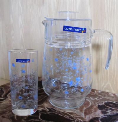 Лот: 3160764. Фото: 1. Набор Luminarc кувшин 1.6 л... Кружки, стаканы, бокалы