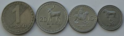 Лот: 11875947. Фото: 1. Грузия, набор монет из 4-х штук... Европа